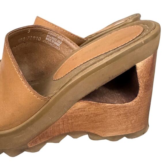 Candies Vintage Y2K Chunky Wedge Platform Sandals Cut Out Wood Heels - 5 - Picture 7 of 8